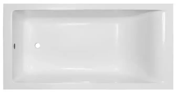 Ванна из литьевого мрамора «Эстет» Дельта 180/80 без опор без сифона белая