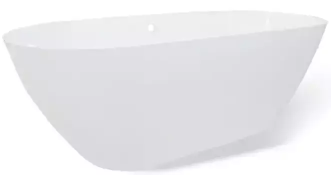 Ванна из литьевого мрамора «Эстет» Майами 168/78 без сифона белая