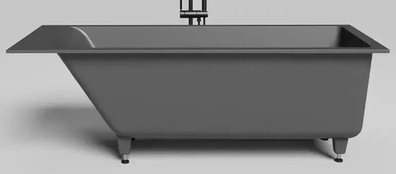 Ванна из литьевого мрамора «Salini» Cascata Kit 170/75 S-Stone с ножками с сифоном цвет на заказ матовая