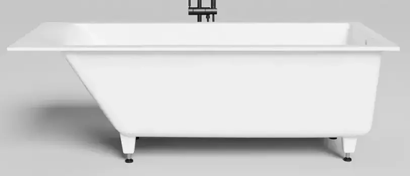 Ванна из литьевого мрамора «Salini» Cascata 170/75 S-Sense с ножками без сифона белая глянцевая