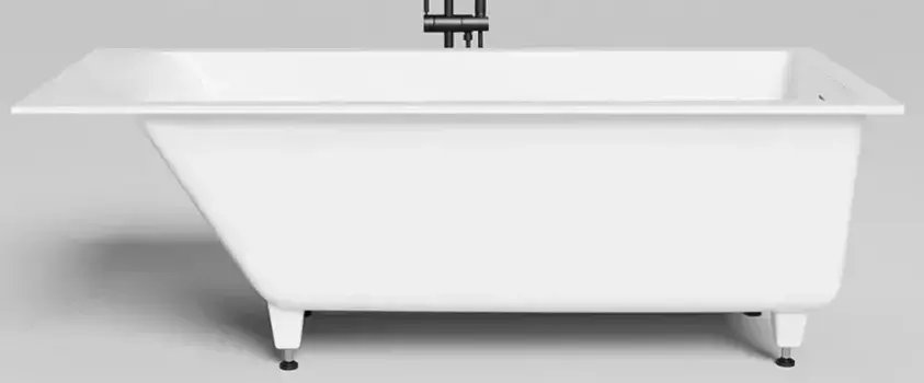 Ванна из литьевого мрамора «Salini» Cascata Kit 170/75 S-Sense с ножками с сифоном белая матовая