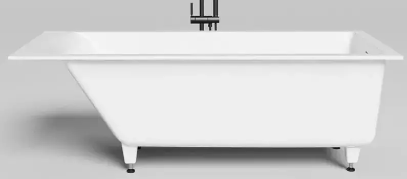 Ванна из литьевого мрамора «Salini» Cascata Kit 180/80 S-Sense с ножками с сифоном белая матовая