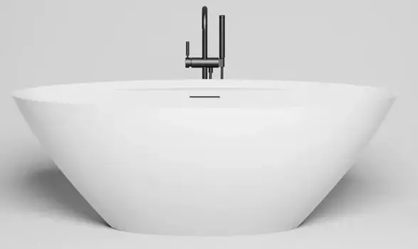Ванна из литьевого мрамора «Salini» Diva 178/85 с сифоном белая матовая