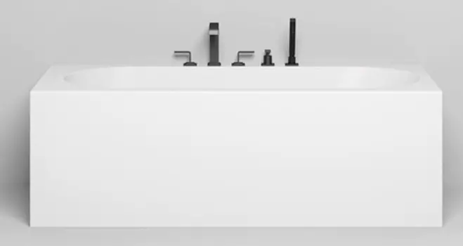 Ванна из литьевого мрамора «Salini» Fabia 170/75 с каркасом с сифоном белая матовая