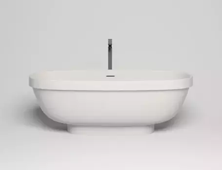 Ванна из литьевого мрамора «Salini» Greca Meander 180/80 S-stone с сифоном цвет на заказ матовая