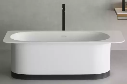 Ванна из литьевого мрамора «Salini» Ninfea 180/82 S-stone с сифоном белая матовая