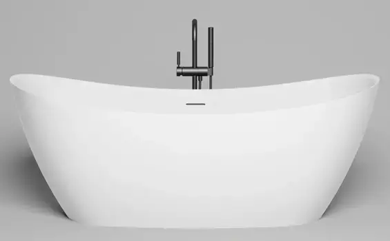 Ванна из литьевого мрамора «Salini» Noemi 185/80 S-Stone с сифоном белая матовая