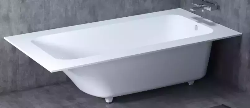 Ванна из литьевого мрамора «Salini» Orlanda Plus 190/100 S-Stone с ножками без сифона белая матовая