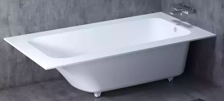 Ванна из литьевого мрамора «Salini» Orlanda Plus 190/100 S-Sense с ножками без сифона белая матовая