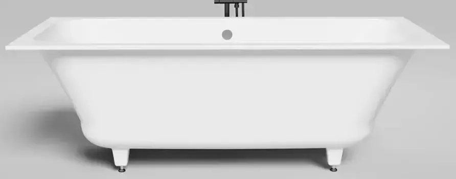 Ванна из литьевого мрамора «Salini» Orlanda Axis 170/75 S-Sense с ножками без сифона белая матовая