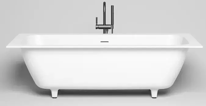 Ванна из литьевого мрамора «Salini» Orlanda Axis Kit 190/80 S-Stone с ножками с сифоном белая матовая