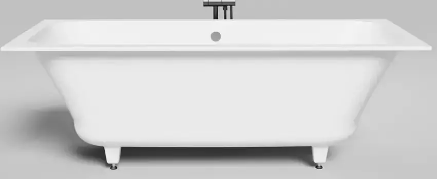 Ванна из литьевого мрамора «Salini» Orlanda Axis 170/75 S-Stone с ножками без сифона белая матовая