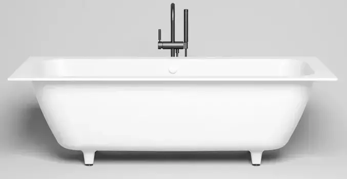 Ванна из литьевого мрамора «Salini» Orlanda Axis 190/80 S-Sense с ножками без сифона белая матовая