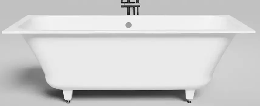 Ванна из литьевого мрамора «Salini» Orlanda Axis 170/75 S-Sense с ножками без сифона белая глянцевая