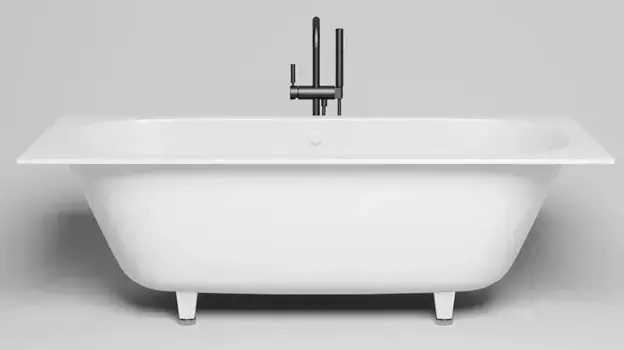 Ванна из литьевого мрамора «Salini» Ornella Axis 180/80 S-Sense с ножками без сифона белая глянцевая