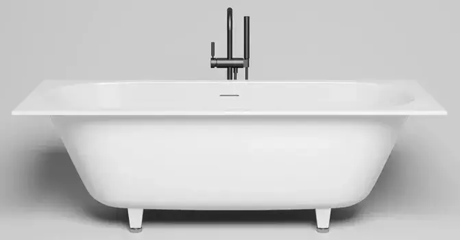 Ванна из литьевого мрамора «Salini» Ornella Axis Kit 180/80 S-Sense с ножками с сифоном белая матовая