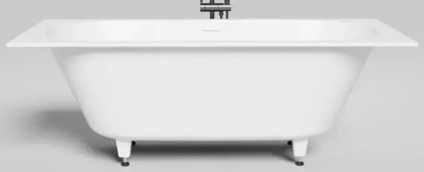 Ванна из литьевого мрамора «Salini» Ornella Axis Kit 170/70 S-Sense с ножками с сифоном белая глянцевая