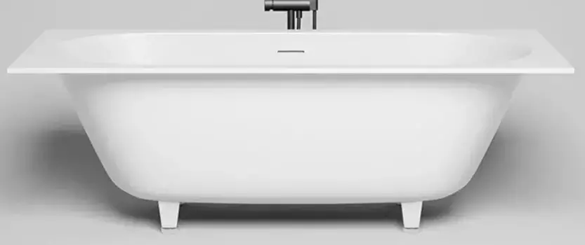 Ванна из литьевого мрамора «Salini» Ornella Axis Kit 170/75 S-Stone с ножками с сифоном белая матовая