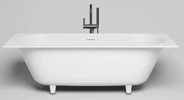 Ванна из литьевого мрамора «Salini» Ornella Axis Kit 180/80 S-Stone с ножками с сифоном белая матовая