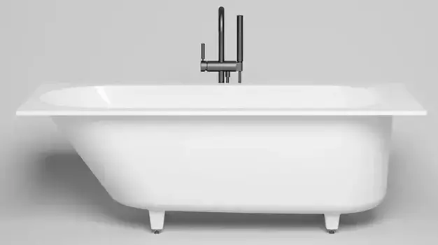 Ванна из литьевого мрамора «Salini» Ornella Kit 170/80 S-Stone с ножками с сифоном белая матовая