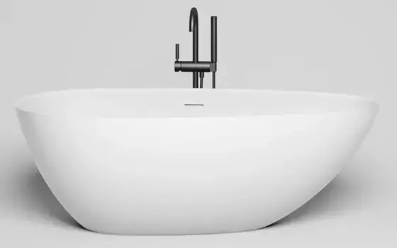 Ванна из литьевого мрамора «Salini» Paola In 160/77 S-Stone с сифоном белая матовая