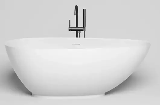 Ванна из литьевого мрамора «Salini» Paola 160/77 S-Sense с сифоном белая глянцевая