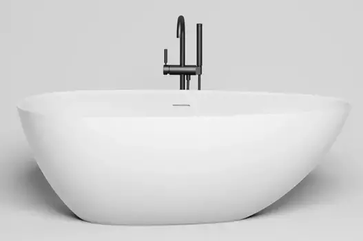 Ванна из литьевого мрамора «Salini» Paola In 160/77 S-Sense с сифоном белая глянцевая