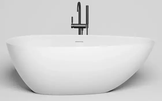 Ванна из литьевого мрамора «Salini» Paola In 172/82 S-Stone с сифоном белая матовая