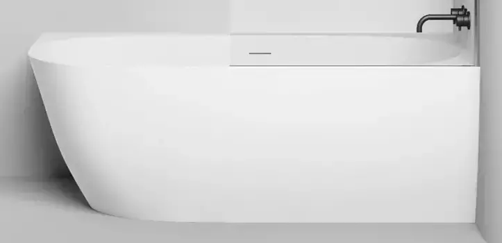 Ванна из литьевого мрамора «Salini» Sofia Corner 170/85 S-stone с сифоном белая матовая правая