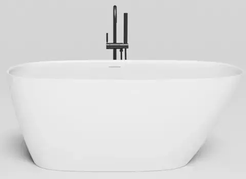 Ванна из литьевого мрамора «Salini» Sofia 150/75 S-Stone с ножками с сифоном белая матовая