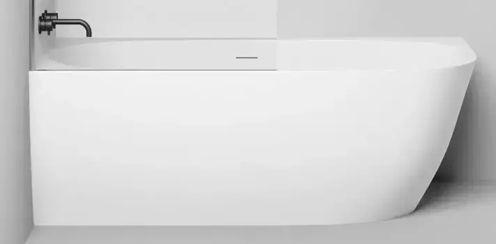 Ванна из литьевого мрамора «Salini» Sofia Corner 170/85 S-stone с сифоном белая матовая левая