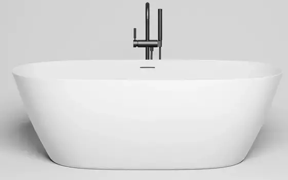 Ванна из литьевого мрамора «Salini» Sofia 165/75 S-Sense с сифоном белая глянцевая