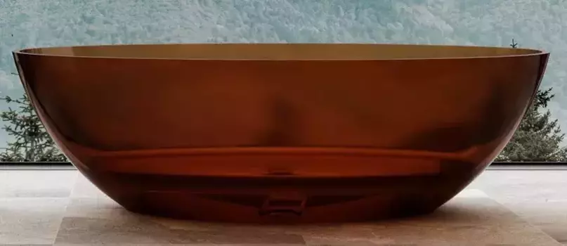 Ванна из полиэфирной смолы «Abber» Kristall 180/85 коричневая прозрачная