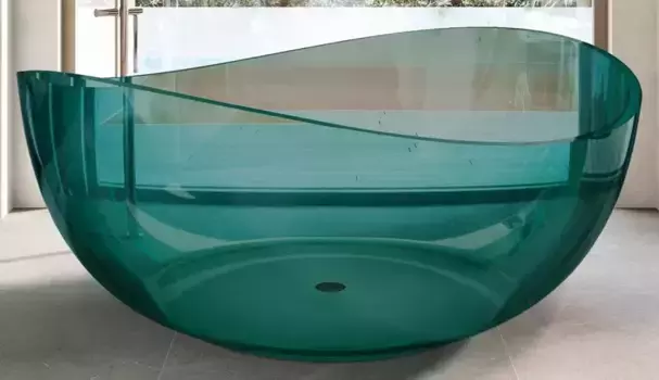 Ванна из полиэфирной смолы «Abber» Kristall AT9705 150/150 бирюзовая