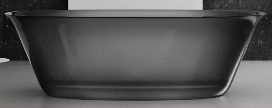Ванна из полиэфирной смолы «Abber» Kristall AT9707Onyx 170/75 чёрная