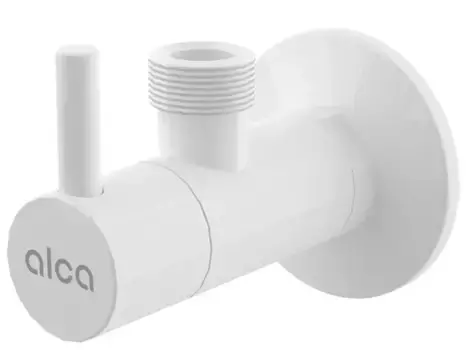 Вентиль бытовой «AlcaPlast» ARV003B 1/2"-1/2" с фильтром НР-НР белый