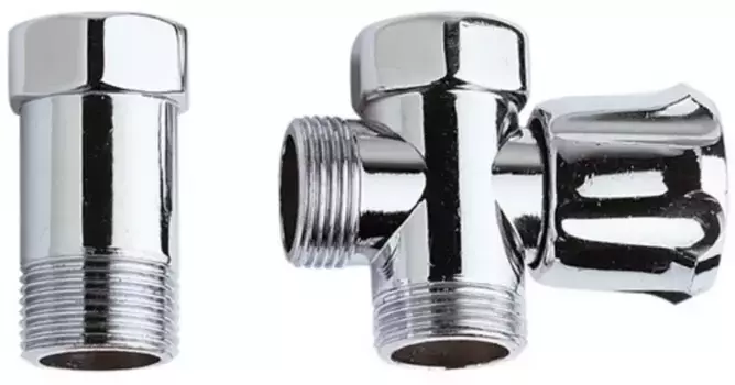 Вентиль бытовой трехходовой «Remer» RR 258 3/4"-3/4"-3/4" ВР-НР-НР хром