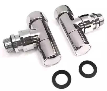 Вентиль запорный угловой «Indigo» ZZ-4701/ZZ-4703/8202 гайка/штуцер 3/4"х1/2" 2 шт. хром