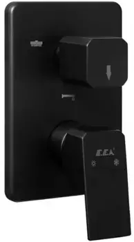 Внешняя часть смесителя «E.C.A.» Tiera 102167305C1EX-K 3 режима чёрная матовая