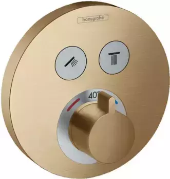 Внешняя часть смесителя «Hansgrohe» ShowerSelect S 15743140 шлифованная бронза