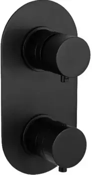 Внешняя часть смесителя «Remer» Minimal Thermo NT92KBCFP шлифованный чёрный хром