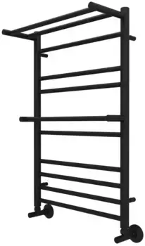 Водяной полотенцесушитель «Акватек» Альфа П10 AQ RRP1080BL 50/80 без комплектующих чёрный муар с полкой