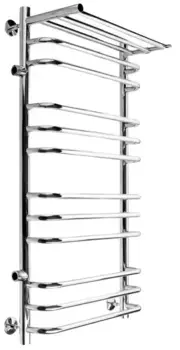Водяной полотенцесушитель «Indigo» Brace LBCW100-50PL-б/п-60 56/100 без комплектующих хром с полкой левый