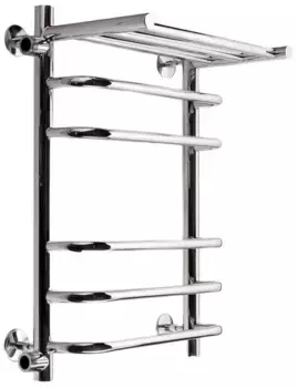 Водяной полотенцесушитель «Indigo» Brace LBCW60-40PL-б/п-50 46/60 без комплектующих хром с полкой левый