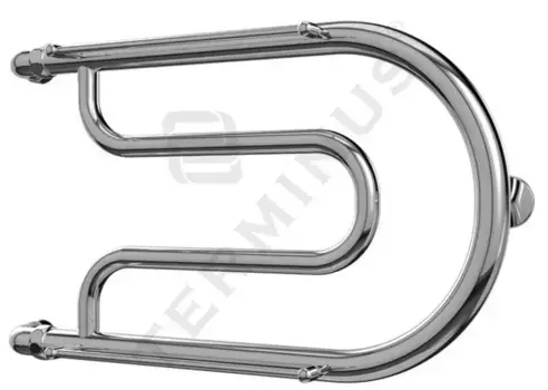 Водяной полотенцесушитель «Terminus» Фокстрот 70/35 хром с полкой универсальный