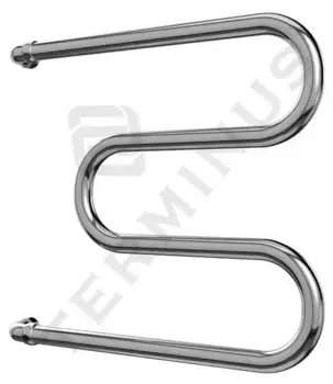 Водяной полотенцесушитель «Terminus» М-образный 70/63 1" хром с полкой универсальный