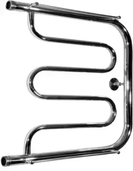 Водяной полотенцесушитель «Тругор» ПМ1 50/50 без углов хром с полкой универсальный