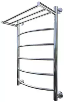 Водяной полотенцесушитель «Тругор» Приоритет НК 1 50/80 без углов хром с полкой универсальный