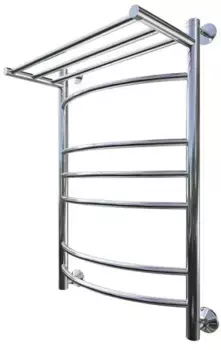 Водяной полотенцесушитель «Тругор» Приоритет НК 3 50/80 без углов хром с полкой универсальный
