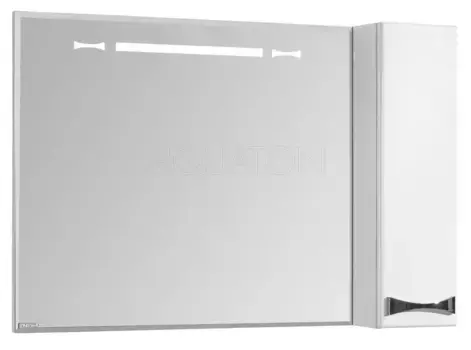 Зеркальный шкаф «Aquaton» Диор 100 с подсветкой белый правый
